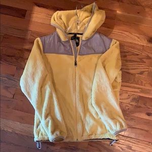 Yellow North Face Fuzzy Jacket